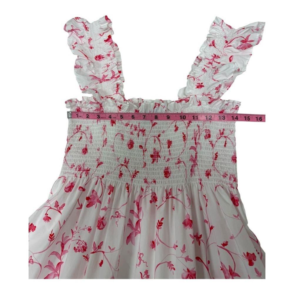 Hill House Home Midi Ellie Nap Dress Rose Botanical
Floral White Pink Size Large - Picture 9 of 14